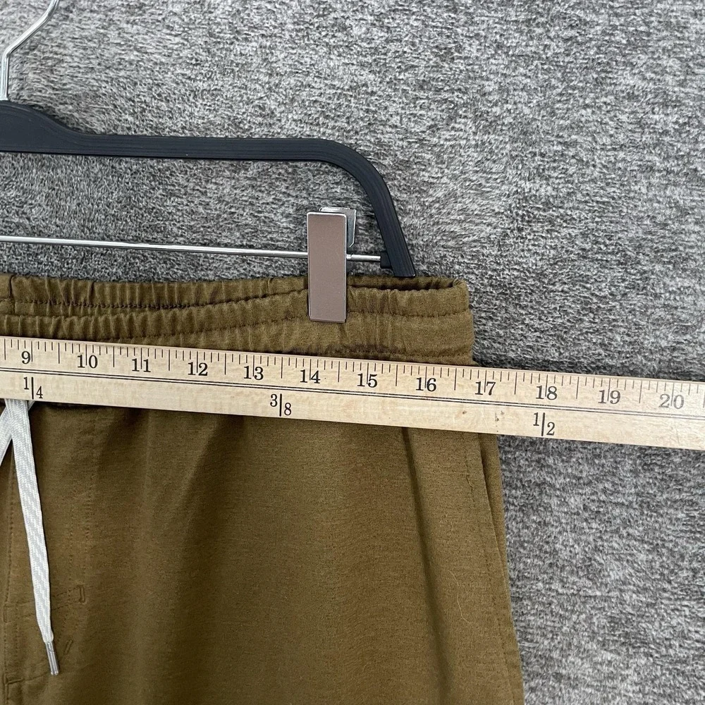 Vuori Sunday Performance Jogger Pants Mens XL Brown Knit Zip Pockets V416